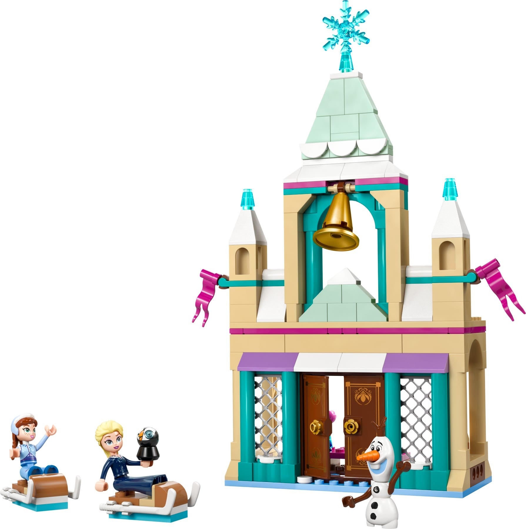 LEGO Disney Frozen: Arendelle Frozen Castle - Building Playset for Kids Girls & Boys Ages 5+ - Frozen Castle Toy for Fans with Princess Anna and Els - Bellso